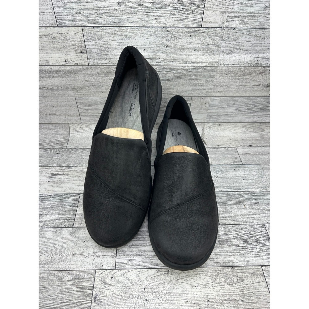 Clarks Cloudsteppers Sillian 2.0 Moon Black Slip On Loafers Women Sz 8M